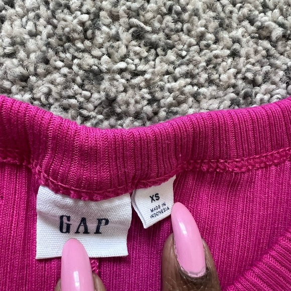 Gap Women’s Dark Pink Soft Knit Ribbed Dress Sleeveless Dress In Size XS - Picture 2 of 9